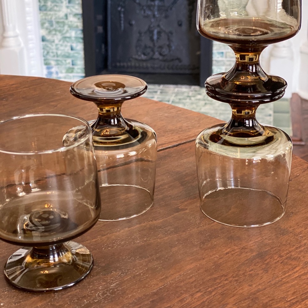 Vintage Libbey Tawney Rocks Glasses